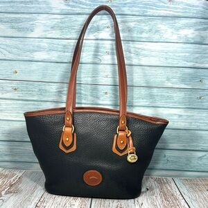 🦆 DOONEY & BOURKE STEPHANIE BAG AWL BLACK PEBBLED TOTE SHOULDER BAG VINTAGE